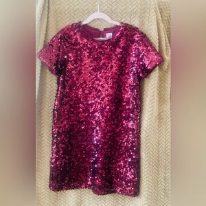 GAP Kids Shimmering Red/Maroon Sequin dress.